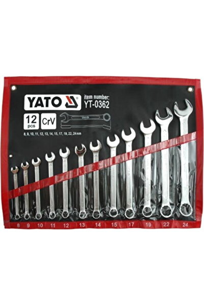 yato Set Chei Combinate Satinate 8-24 mm, 12 piese YT-0362