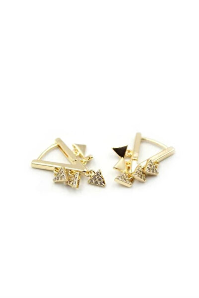 Marsilyan Nvdn- Ieg - Triangle Dangle Earrings - Gold Iegrs-Nvdn1