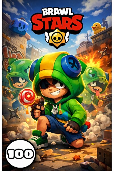 BRAWL STARS Carte de colorat, 100 de ilustratii Brawl Stars, A4