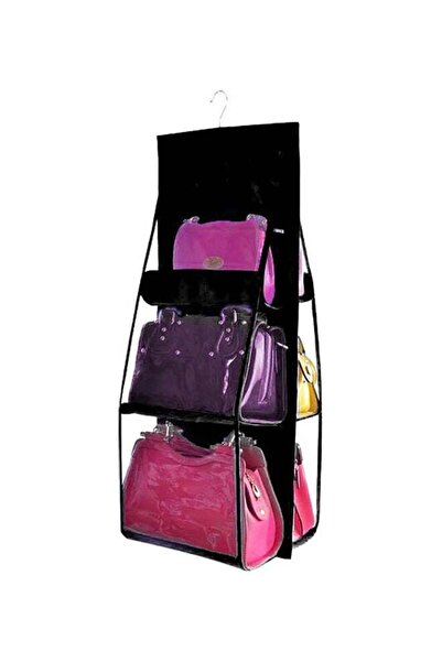 Generic 6 Pocket Clear Purse Handbags Organizer Door Closet Shelf Hanging Sto...
