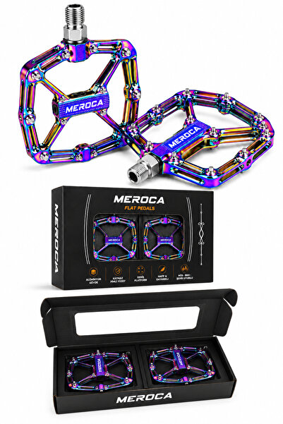 Evo Meroca rainbow Alüminyum Platform Bisiklet Pedalı - MTB / BMX / Şehir Bis...