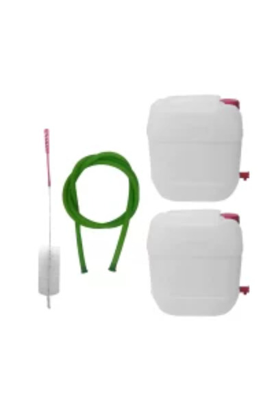 sterk Pachet - 2 X Bidoane plastic cu robinet 30l + Furtun vin + Perie pentru...