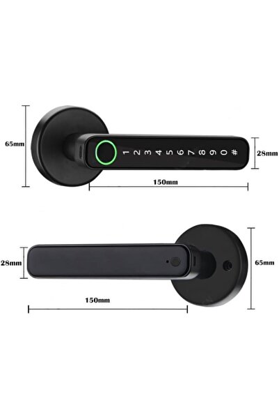 Yıldızan Terra Organik Desi Quic Q002 Smart Door Handle with Fingerprint Sens...
