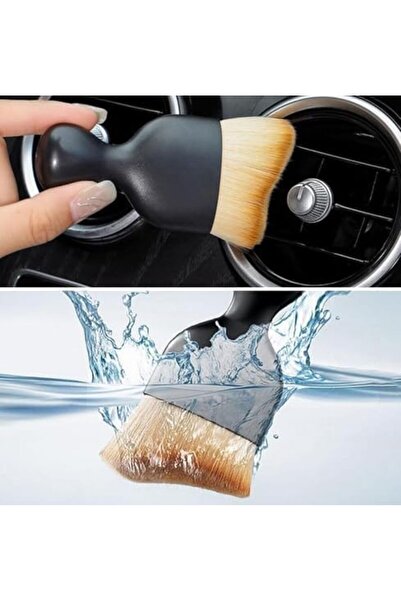 Yıldızan Terra Organic Soft-Bristled Car Interior Detail Cleaning Brush Non-S...