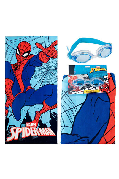 SPIDERMAN Σετ πετσετών πολυεστέρα με γυαλιά κολύμβησης, 140x70 εκ.