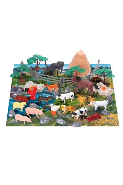 OEM Set de figurine din plastic cu animale de fermă - 50 de bucăți