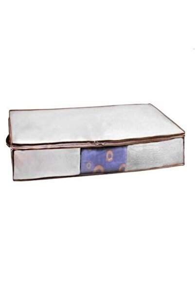 OEM Storage cover, with zipper, for duvets, quilts or clothes, cream/brown, 1...