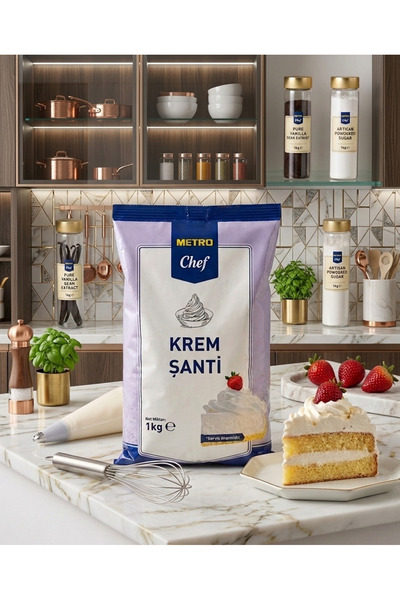 Metro Chef Krem Şanti Toz 1 kg Profesyonel Pastacılık Malzemesi