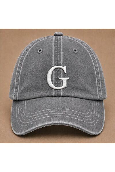 WeavedCo Letter "G" Special Design for Names Embroidered Vintage Washed Baseb...