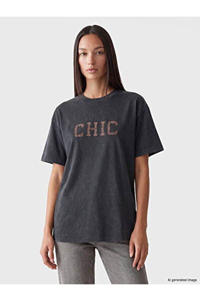 LC Waikiki Printed 100% Cotton Women's T-Shirt