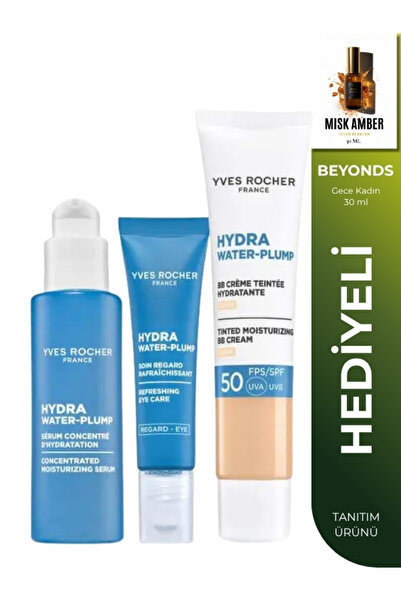 Yves Rocher Serum 30 ml Göz Kremi 15 ml BB Krem SPF50 40 ml Hydra Water Pump ...