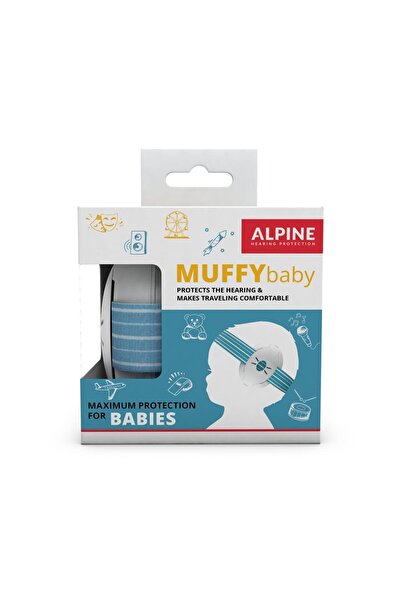 Alpine Наушници за бебета, осигуряват защита на слуха, SNR 23, сини, Muffy Ba...