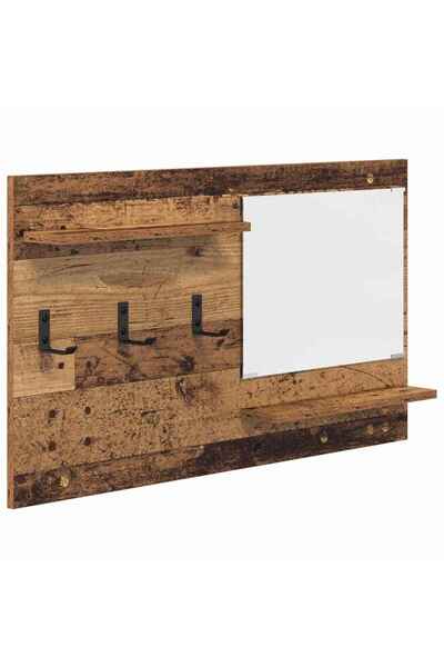vidaxl Răcător de paltoane montat pe perete Lemn vechi 90 x 10 x 50 cm