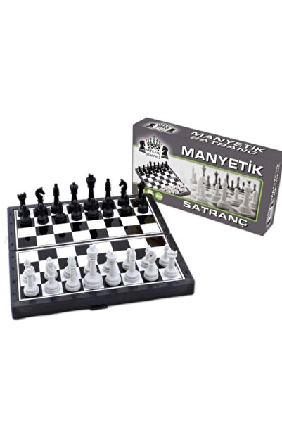 abnturk Manyetik Satranç Takımı Mıknatıslı Tahta ve Taşlar Oyun Sırasında Dev...