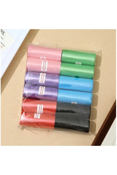 Hobibahçem Mey Import ®   Set of 12 Dog Poop Bags in Solid Colors