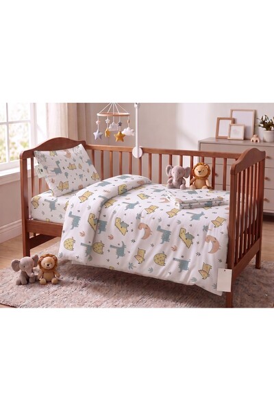 Maki Home Makiteks Cute Dinosaur Patterned 100% Cotton Baby Duvet Cover Set -...