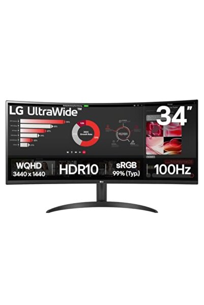 LG 34WR50QK-B Monitör PC 86,4 cm [34] 3440 x 1440 Piksel Genişliğinde Quad HD...