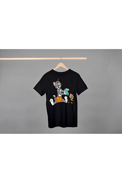 Inscriptie Tricou  "Tom și Jerry la plajă "