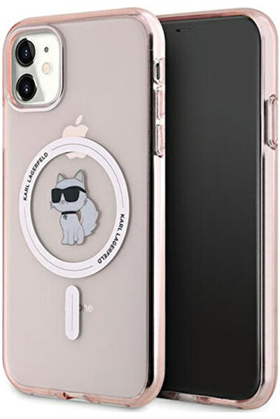 Karl Lagerfeld Choupette MagSafe Πίσω Θήκη Σιλικόνης / Πλαστικού Ροζ (iPhone ...