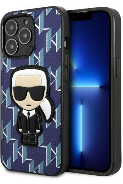 Karl Lagerfeld Μονόγραμμα Εικονικό Patch Πίσω Κάλυμμα Πλαστικό Μπλε (iPhone 1...