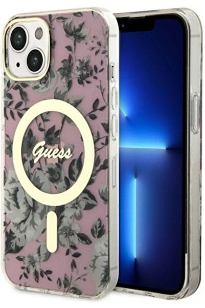 Guess MagSafe Πίσω Κάλυμμα Πλαστικά Λουλούδια (iPhone 14) Κωδικός: GUHMP14SHC...