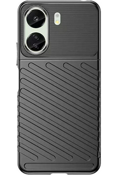 Hurtel Θάντερ Μαύρη Θήκη Πλάτης Σιλικόνης (Redmi 13C 4G / Poco C65 4G)