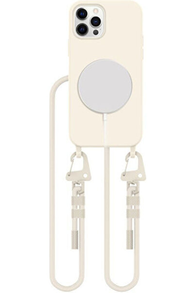 Tech-Protect Magnecklace Πίσω Κάλυμμα Σιλικόνης Μπεζ (iPhone 12 / 12 Pro)