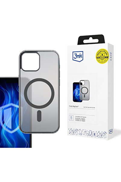 3MK Frosty Magcase Πίσω Κάλυμμα Σιλικόνης / Πλαστικού 2mm Μαύρο (iPhone 15 Plus)