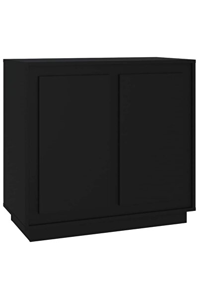vidaxl Dulap, negru, 80x34x75 cm, lemn prelucrat