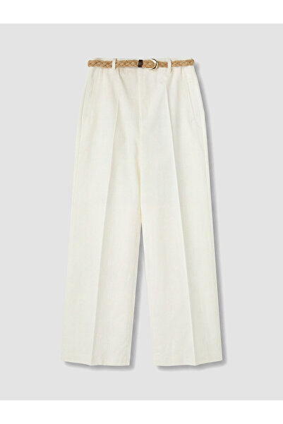 LC Waikiki Rmz Gi̇yi̇m Farkiyla Relaxed Fit Women's Trousers with Belt