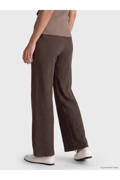 LC Waikiki Elastic Waist Textured Women's Trousers