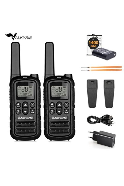 valkyrie PMR Baofeng 2’li El Telsizi Seti – Lisanssız Kullanım, 22 Kanal, LED...