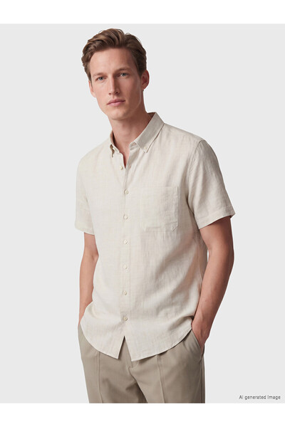 LC Waikiki Southblueregular fit dobby men's shirt
