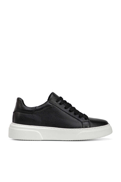 Tergan Siyah Hakiki Deri Erkek Sneaker - E4MEAY057782-A41
