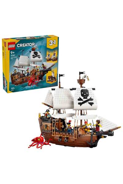 LEGO Creator 3’ü 1 Arada İkonik Korsan Gemisi 31387 - 9 Yaş ve Üzeri Çocuklar...