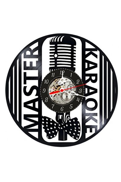 OEM Ceas de perete decorativ Master Karaoke, realizat din disc de vinil recic...