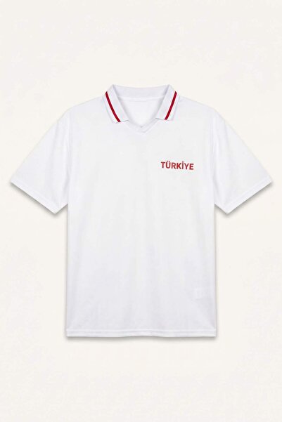 DeFacto Boxy Fit Polo Collar Slogan Patterned Short Sleeve Polo T-Shirt I2025...
