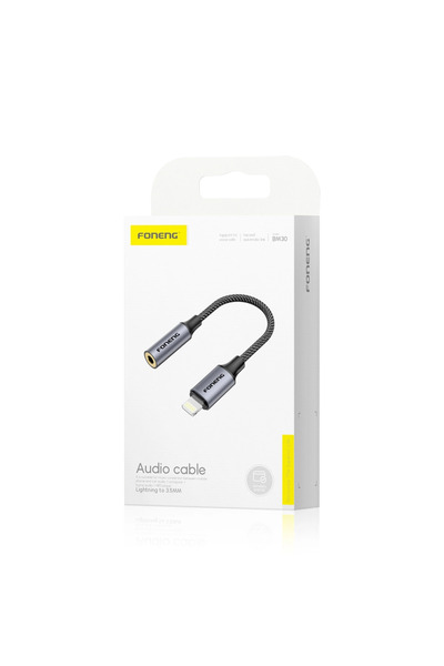 FONENG Adaptor Lightning la Jack 3.5mm pentru telefoane Apple 0.14M