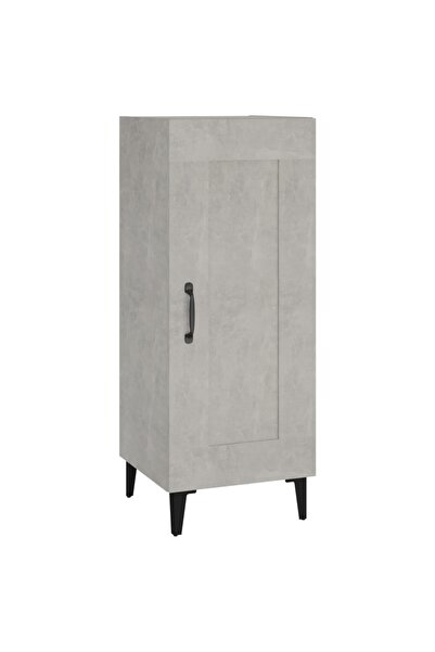 vidaxl Servantă, gri beton, 34,5x34x90 cm, lemn compozit