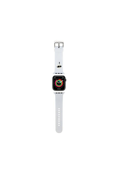 Karl Lagerfeld Κάρλ Λουράκι Κεφαλής Σιλικόνης Λευκό (Apple Watch 38/40/41/42mm)
