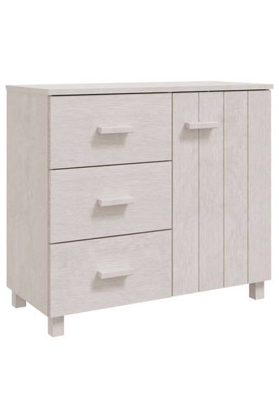 vidaxl Servantă „HAMAR”, alb, 90x40x80 cm, lemn masiv de pin