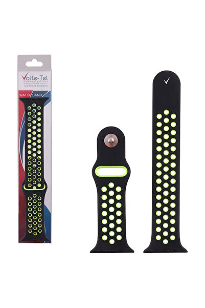 Other Λουράκι Volte-Tel Σιλικόνης με Πείρο Μαύρο (για Apple Watch 38/40/41/42mm)