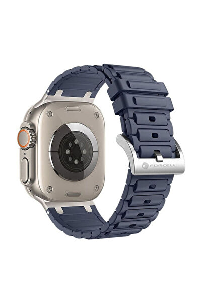 Forcell Λουράκι Σιλικόνης Μπλε (Apple Watch 42/44/45/49 χιλ.)