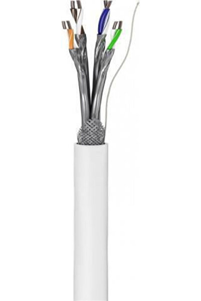 goobay Καλώδιο Ethernet Gigabit S/FTP Κατηγορίας 6, 100μ, Λευκό, Κωδικός: 94223