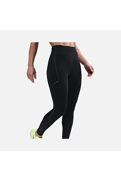 Nike Дамски черни спортни клинове за бягане Swift Therma-FIT ADV с висока тал...
