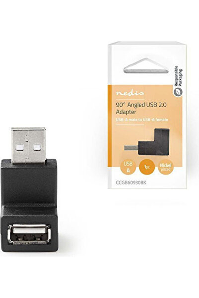 Nedis Μετατροπέας USB-A αρσενικό σε USB-A θηλυκό 1 τεμάχιο CCGB60930BK