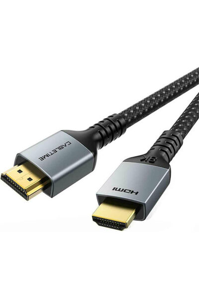 Cabletime HM8K HDMI 2.1 Υψηλής Ταχύτητας 48Gbps 4K 120Hz HDR VRR Πλεγμένο Καλ...
