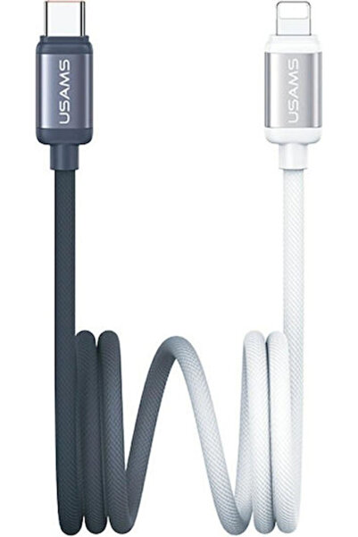 Usams Σειρά Πλεκτό Καλώδιο USB-C σε Lightning 30W Μαύρο 1.2μ (SJ757USB01)