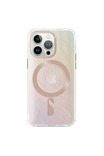 uniq Husă Coehl Willow pentru iPhone 15 Pro Max 6.7 cu Conector Magnetic Opal