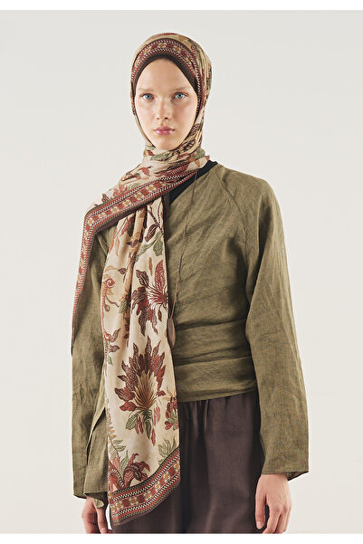 Freshscarfs Copper Mystic Bloom Pattern Soft Viscose Shawl